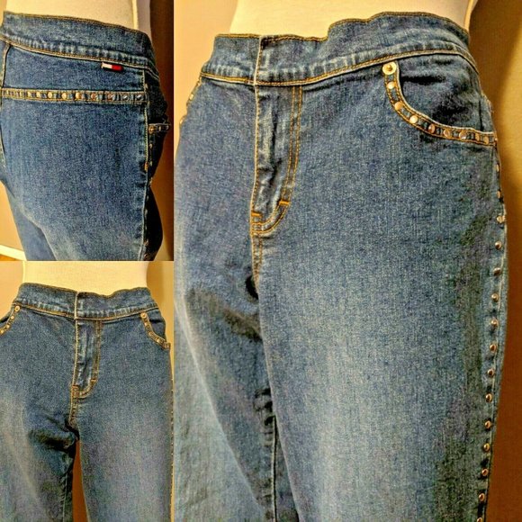 jeans with studs down the side